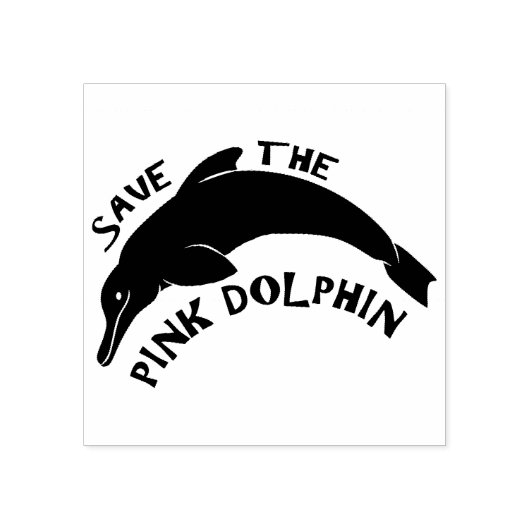 Sparen de Roze Dolphin Rubberstempel (Afrduk)