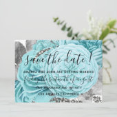 Sparen de Rozen van de Bride van de Datum van het  Save The Date (Staand voorkant)