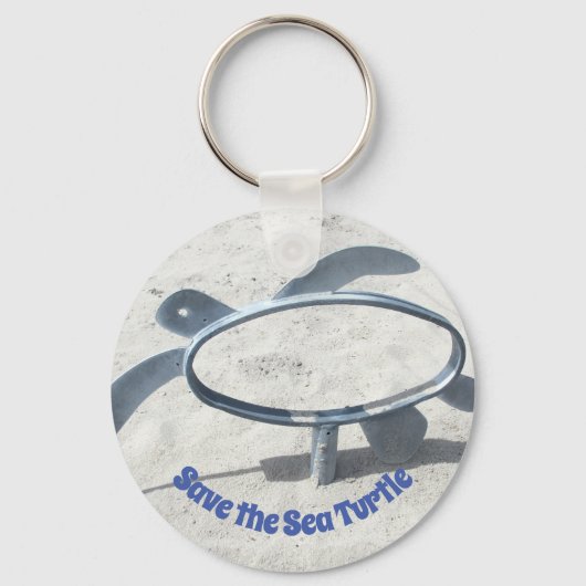 Sparen de Schildpad van het Zee Sleutelhanger (Achterkant)