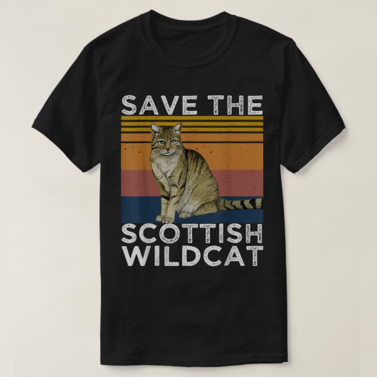 Sparen de Schotse Wildcat, Scottish Wildcat Lover T-shirt (Design voorkant)