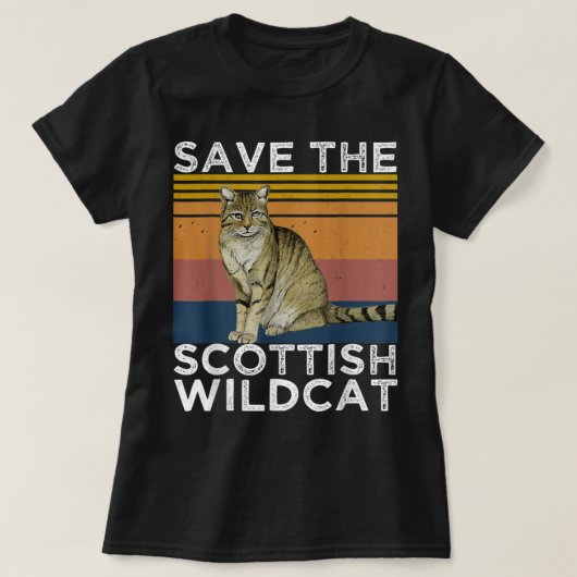 Sparen de Schotse Wildcat, Scottish Wildcat Lover T-shirt (Design voorkant)