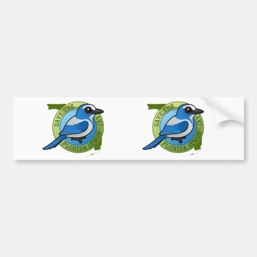 Sparen de Scrub-Jay van Florida Bumpersticker (Voorkant)