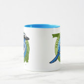 Sparen de Scrub-Jay van Florida Mok (Midden)