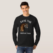 Sparen de Siberische Mannen van de tijger Safari V T-shirt (Voorkant volledig)