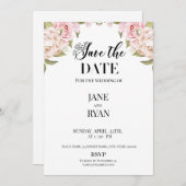 Sparen de Sjabloon van de Uitnodiging van de Datum (Voorkant / Achterkant)