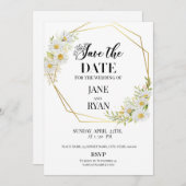 Sparen de Sjabloon van de Uitnodiging van de Datum (Voorkant / Achterkant)