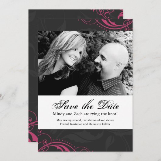 Sparen de Sjabloon van de Weddenschap van de Datum (Voorkant / Achterkant)