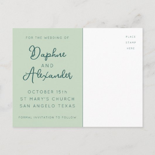 Sparen de Sjabloon van het Briefkaart van de Aanko (Achterkant)