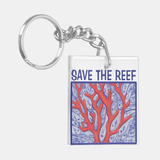 Sparen de Sleutelhanger van de Fijne Vis van het R (Voorkant Links)