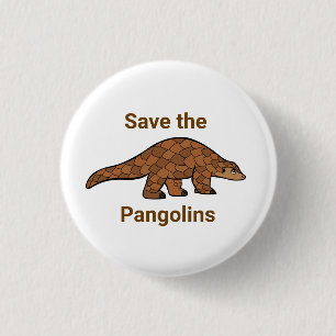 Sparen de speld van de Pangolin rug Ronde Button 3,2 Cm
