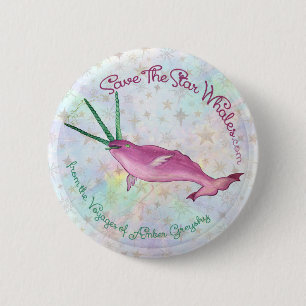 Sparen de Starwhals Ronde Button 5,7 Cm