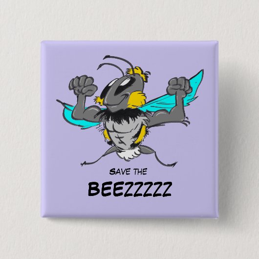 Sparen de Sterke Bumble Button van de Cartoon van (Voorkant)