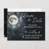 Sparen de Sterrennacht van de Datum Aankondigingskaart (Voorkant / Achterkant)