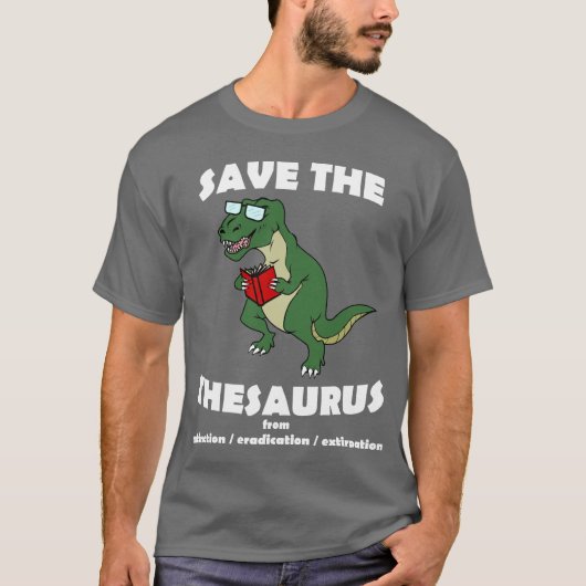 Sparen de Thesaurus Dinosaur T-shirt (Voorkant)