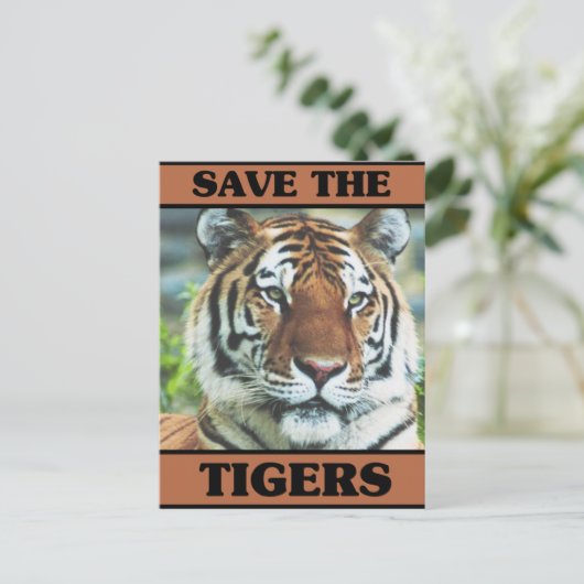 Sparen de Tijgers Briefkaart (Staand voorkant)