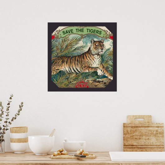 Sparen de Tijgers Poster (Keuken)