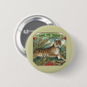 Sparen de Tijgers Ronde Button 5,7 Cm (Voorkant /achterkant)