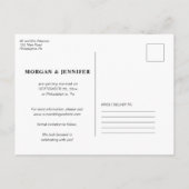 Sparen de typografie van de Lavender van de Foto v Aankondigingskaart (Achterkant)