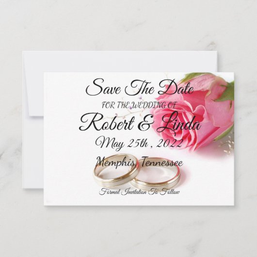 Sparen de Uitnodiging van de Datum (Voorkant)