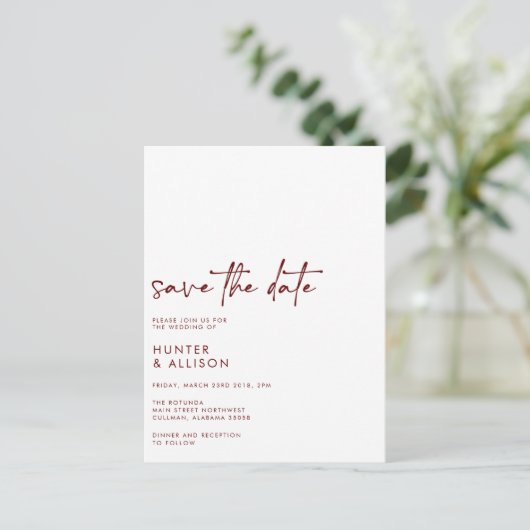 Sparen de Uitnodiging van de Datum (Staand voorkant)