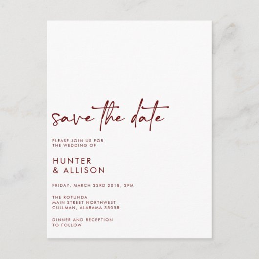 Sparen de Uitnodiging van de Datum (Voorkant)