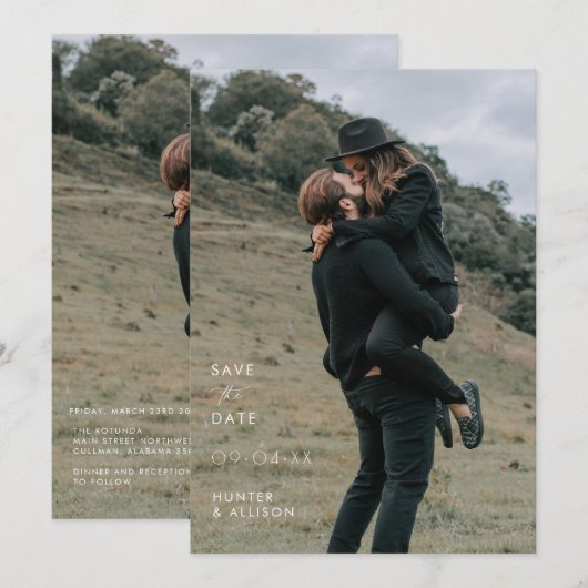 Sparen de Uitnodiging van de Datum (Voorkant / Achterkant)