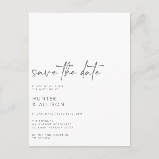 Sparen de Uitnodiging van de Datum (Voorkant)