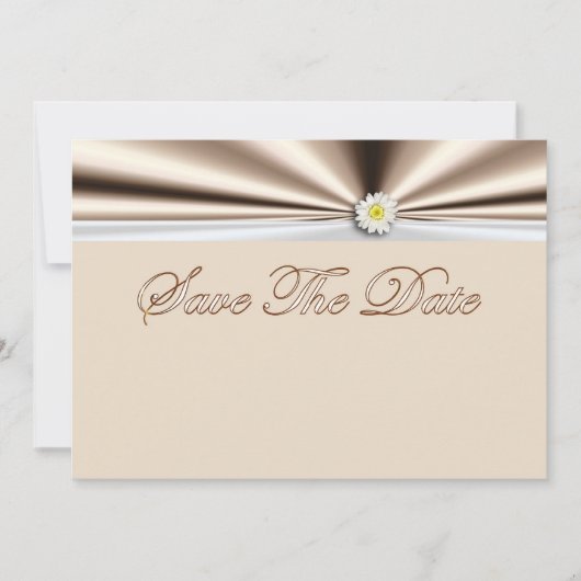 Sparen de Uitnodiging van de Datum met bloementari (Voorkant)