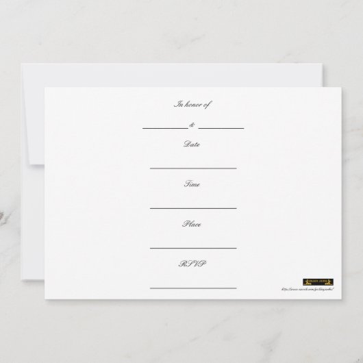 Sparen de Uitnodiging van de Datum met bloementari (Achterkant)