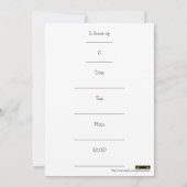 Sparen de Uitnodiging van de Datum met boogzwart w (Achterkant)