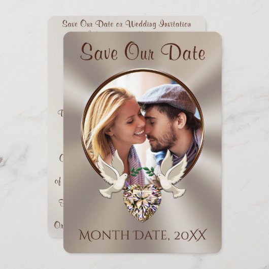 Sparen de Uitnodiging van de Datum met FOTO, 
