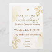 Sparen de uitnodiging van de datumbruiloft (Voorkant / Achterkant)