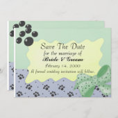 Sparen de Uitnodiging van de Dog van de Dag (Voorkant / Achterkant)