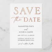 Sparen de Uitnodiging van de Folie van de Datum (Voorkant)