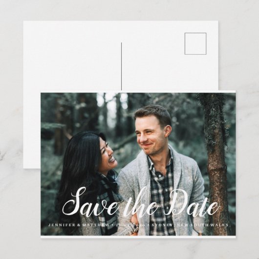 Sparen de Uitnodiging van de Fotokaart van de Datu (Voorkant / Achterkant)