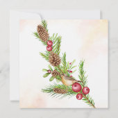 Sparen de Uitnodiging van de Kerstmis van de Datum (Achterkant)