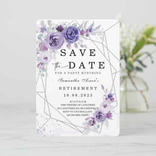 Sparen de Uitnodiging van de Pensionering van de D (Staand voorkant)