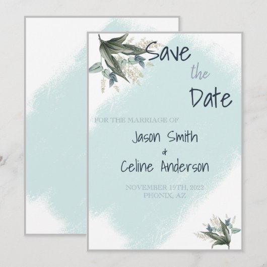 Sparen de Uitnodiging van de Weddenschap van de Da (Voorkant / Achterkant)