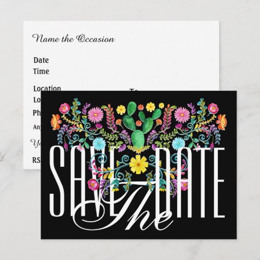 Sparen de Uitnodiging van het Briefkaart van de Da (Voorkant / Achterkant)