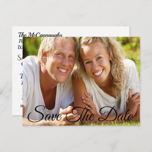 Sparen de Uitnodiging van het Briefkaart van de Da (Voorkant / Achterkant)