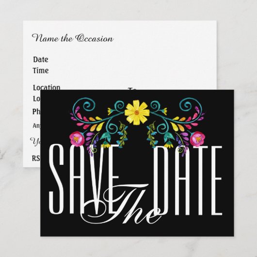 Sparen de Uitnodiging van het Briefkaart van de Da (Voorkant / Achterkant)