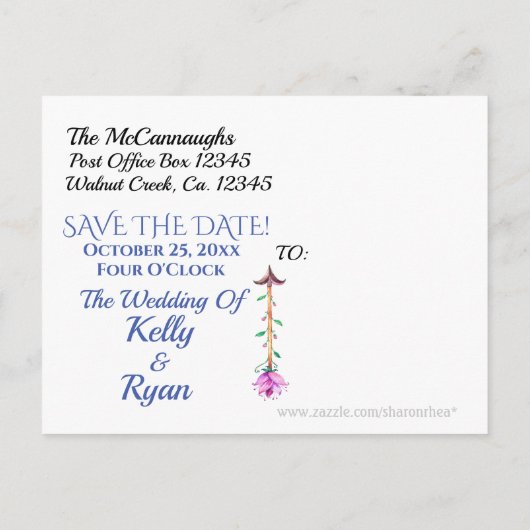 Sparen de Uitnodiging van het Briefkaart van de Da (Achterkant)