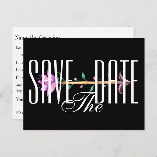 Sparen de Uitnodiging van het Briefkaart van de Da (Voorkant / Achterkant)