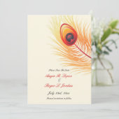 Sparen de Uitnodiging van het Huwelijk van de Pauw (Staand voorkant)