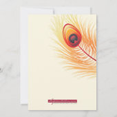 Sparen de Uitnodiging van het Huwelijk van de Pauw (Achterkant)