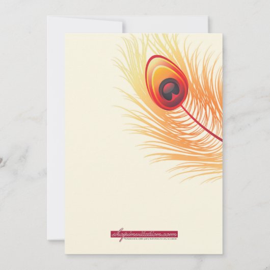 Sparen de Uitnodiging van het Huwelijk van de Pauw (Achterkant)