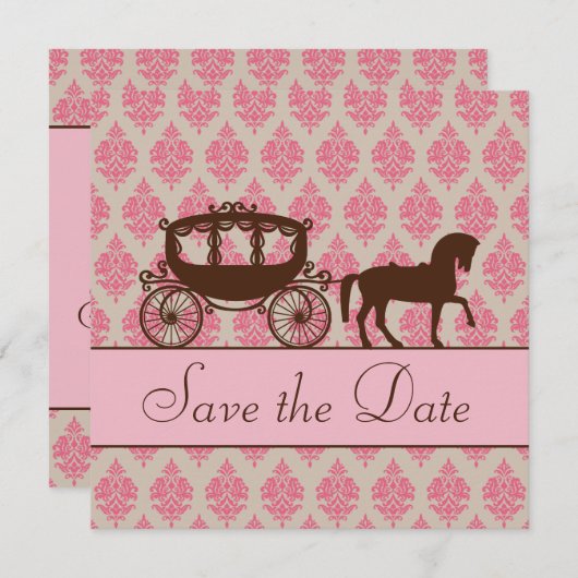 Sparen de Uitnodiging van het Paard van de Datum e (Voorkant / Achterkant)