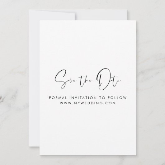 Sparen de Uitnodigingen van de Foto van de Datum (Achterkant)