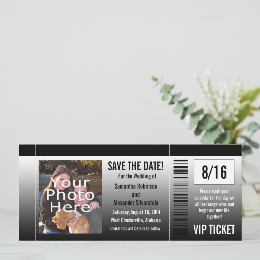 Sparen de Uitnodigingen van het Ticket van de Datu (Staand voorkant)