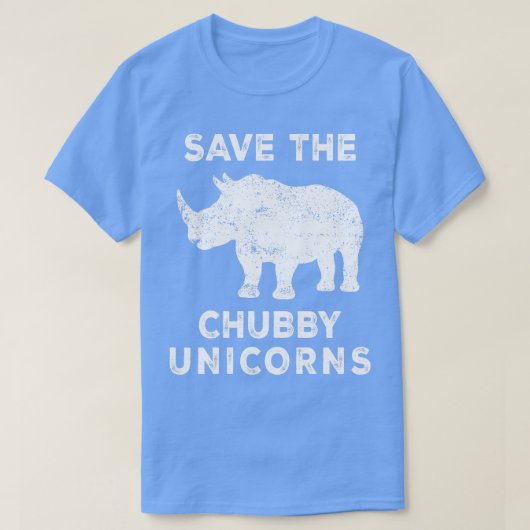 Sparen de Unicorns van de Chubby 5 T-shirt (Design voorkant)